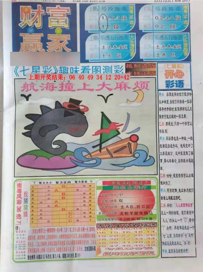 039期财富赢家（七星彩）[图]