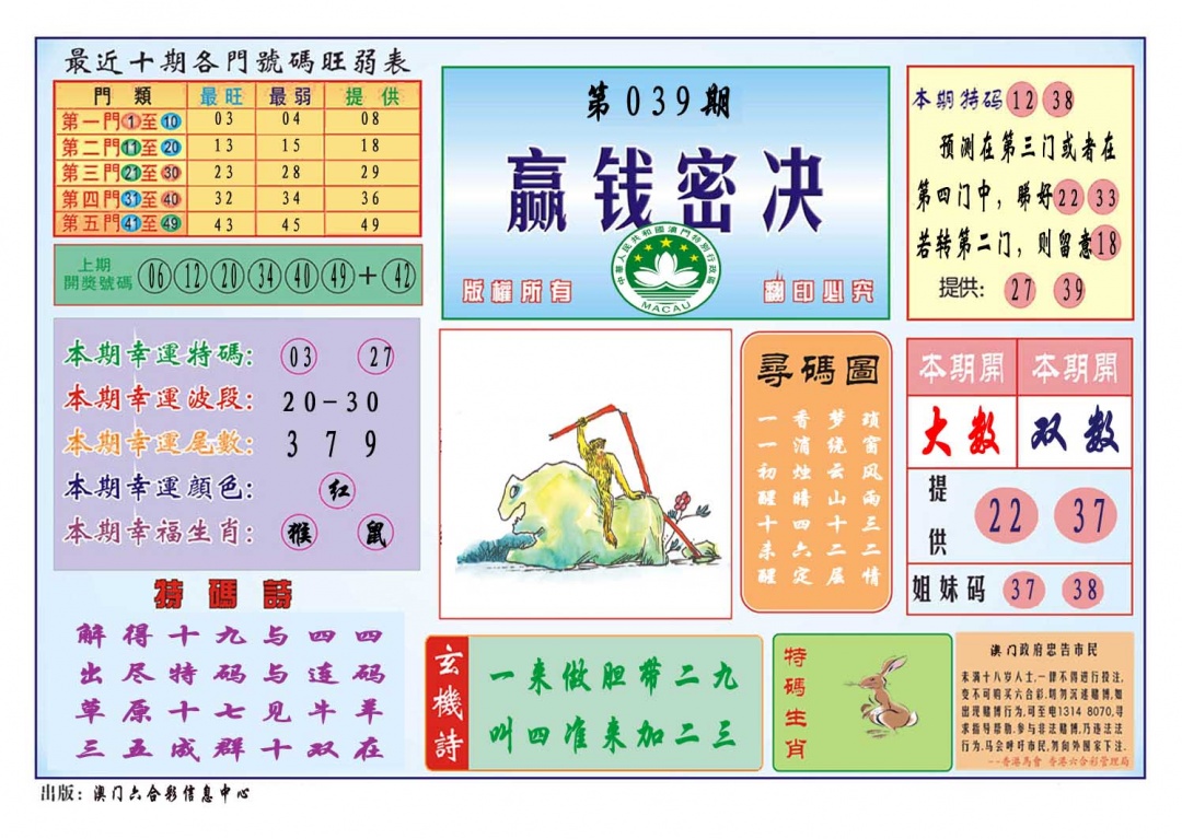 039期赢钱秘诀[图]