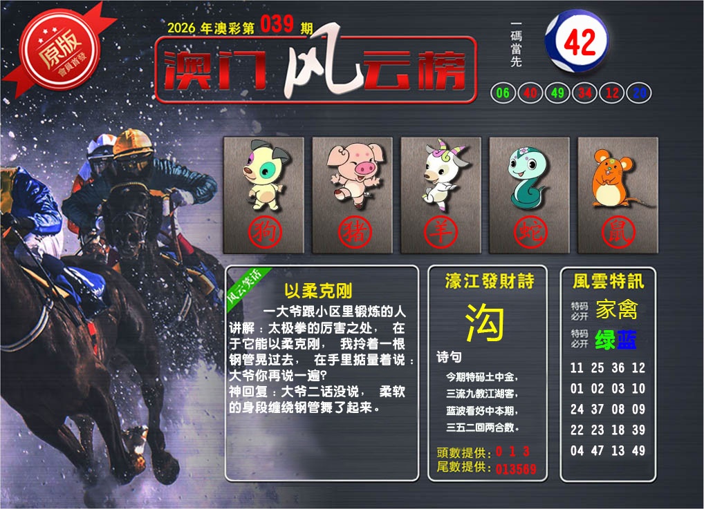 039期澳门风云榜[图]