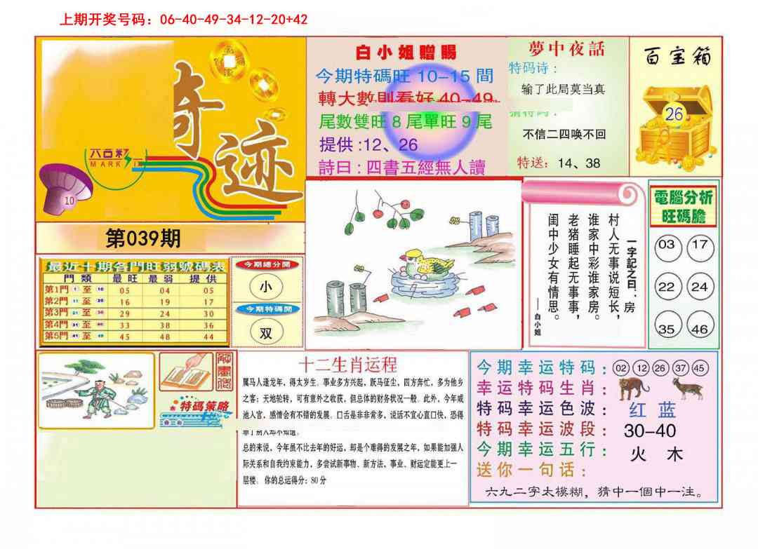 039期九龍奇迹A(推荐)[图]