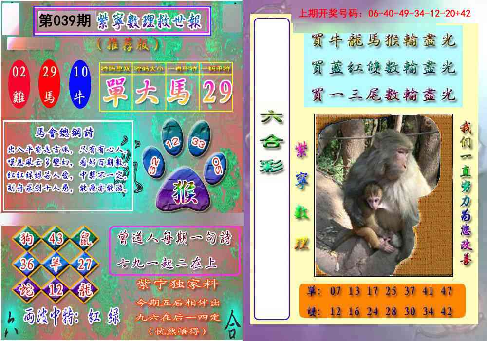 039期数理救世报[图]