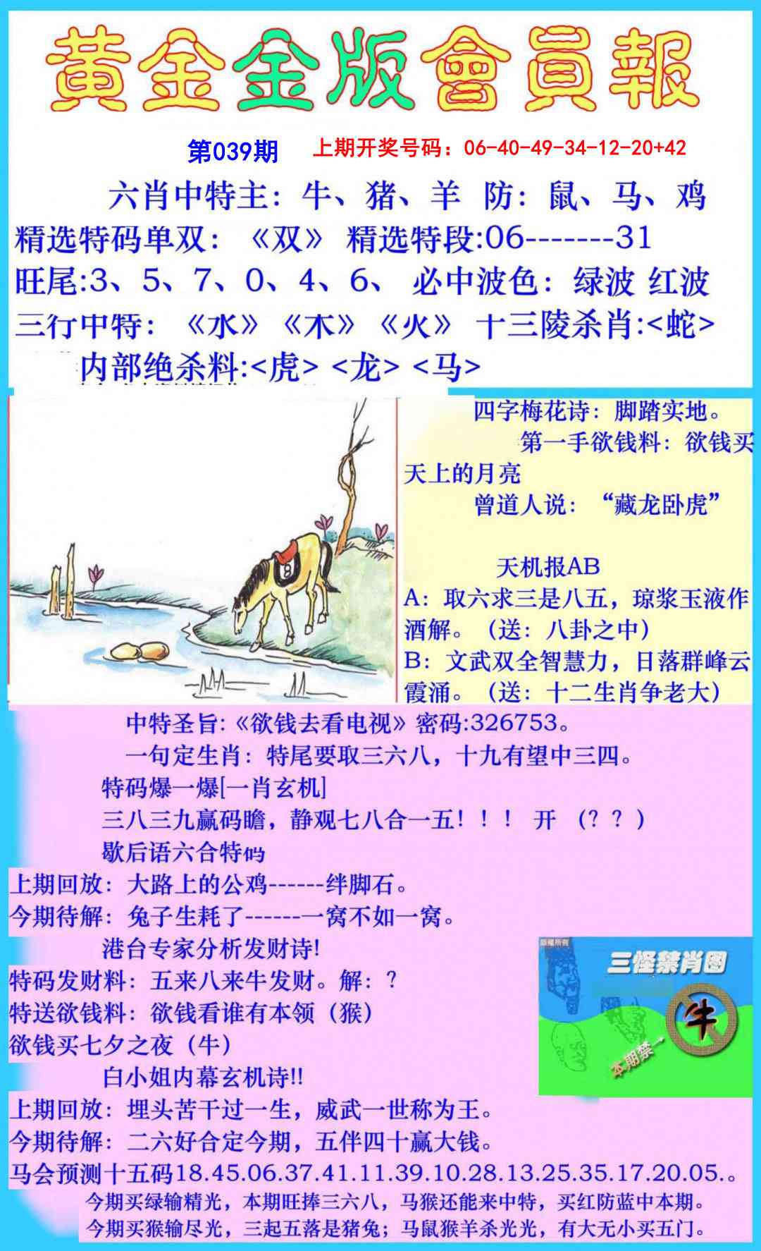 039期黄金金版会员报[图]