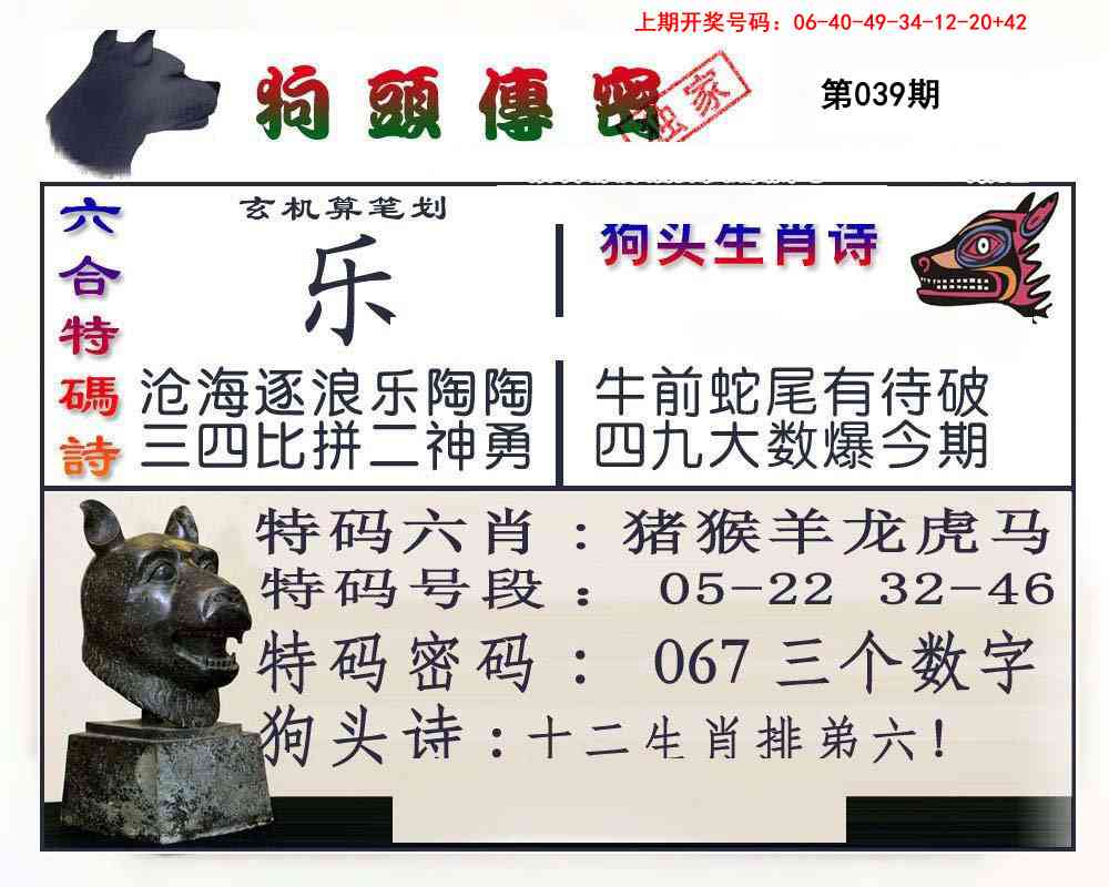 039期狗头传密[图]